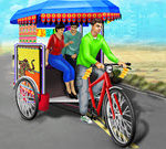 Public Tricycle Rickshaw Driving